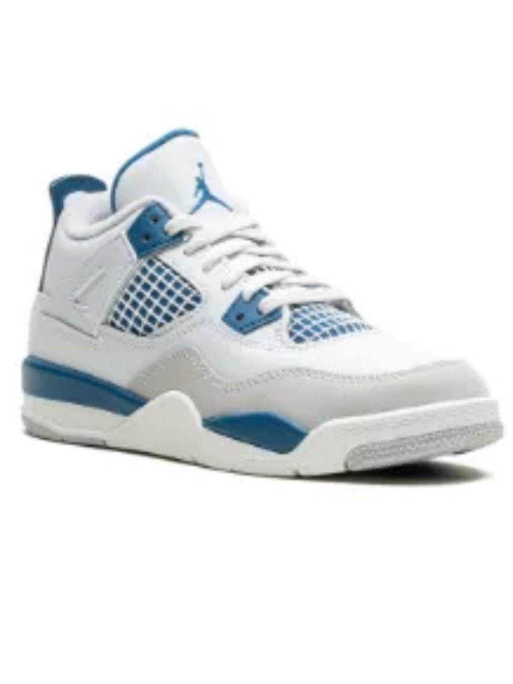 Air Jordan retro 4, military blue, youth sneakers.